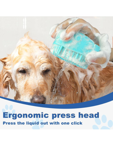 Juego de Baño para Mascotas IDQQUQQ: Guantes y Cepillo Azul