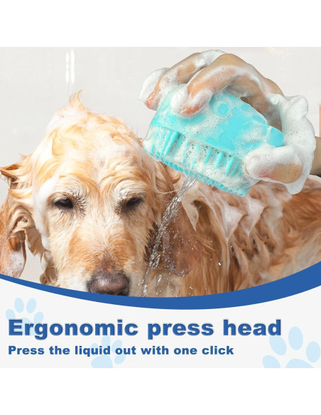 Juego de Baño para Mascotas IDQQUQQ: Guantes y Cepillo Azul Juego de Baño para Mascotas IDQQUQQ: Guantes y Cepillo Azul