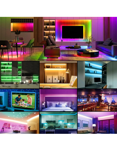 Tiras LED RGB HOUHUI 4m para TV 81-165cm con App y música