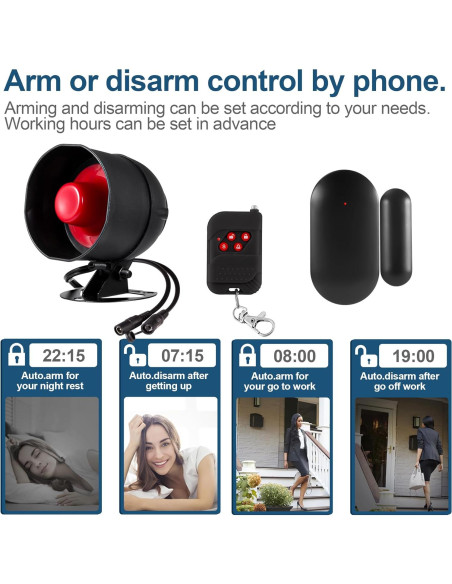 Sistema de Alarma WiFi TOWODE para Seguridad del Hogar 120dB Sistema de Alarma WiFi TOWODE para Seguridad del Hogar 120dB