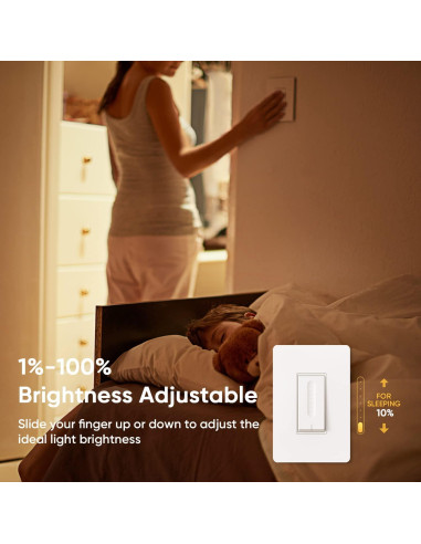 Interruptor Regulador Inteligente TREATLIFE DS01, WiFi 2.4GHz