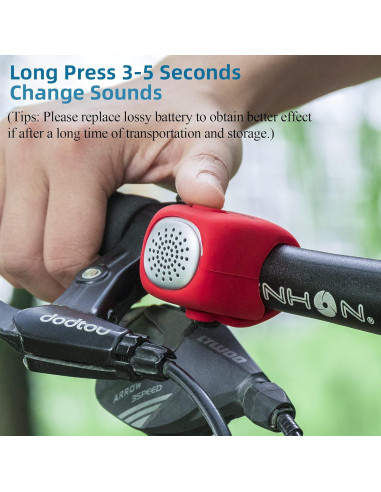 Claxon Eléctrico ROCKBROS 90 dB Timbre de Bicicleta Azul