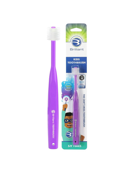 Cepillo de Dientes Brilliant Oral Care Niños 5-9 Años Púrpura Cepillo de Dientes Brilliant Oral Care Niños 5-9 Años Púrpura