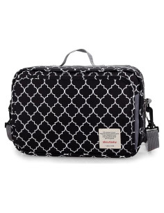 Bolsa de Pañales MOMIGO para Bebé - Tote Negro con Bolsillos