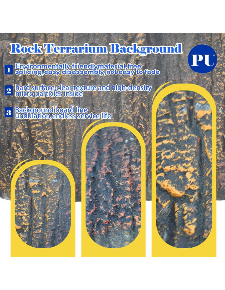 Fondo 3D para Terrario MUYG 45x28 cm Roca Natural Reptiles Fondo 3D para Terrario MUYG 45x28 cm Roca Natural Reptiles