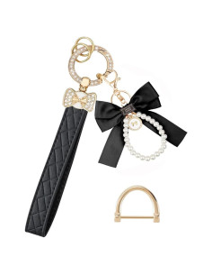 Llave de Muñeca para Mujeres - Llavero con Lazo Negro