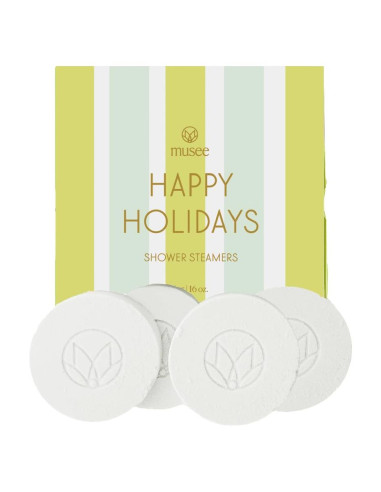 Pastillas de Ducha Felices Fiestas Musee - Set de 4 Aromáticas