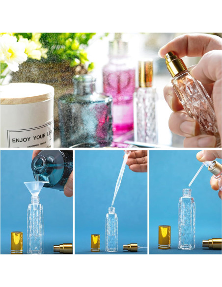 Botellas de Perfume Vacías YU FENG 12pcs 10ml Vidrio Recargable Botellas de Perfume Vacías YU FENG 12pcs 10ml Vidrio Recargable