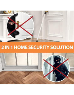 Barra de Seguridad para Puertas YeYeBest 124.5 cm Blanca 2