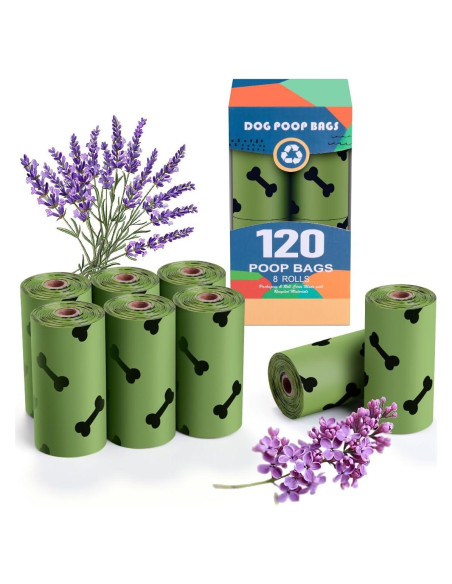 Bolsas de Poo Biodegradables RMancipate 120 Unidades Aroma Lavanda Bolsas de Poo Biodegradables RMancipate 120 Unidades Aroma Lavanda