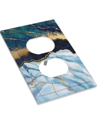 Placa de Pared Dúplex Yamxbfa 1 Gang Mármol Azul Dorado