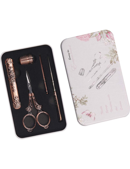 Tijeras de Coser Vintage NOTIONSLAND con Cinta Métrica 15 cm Tijeras de Coser Vintage NOTIONSLAND con Cinta Métrica 15 cm
