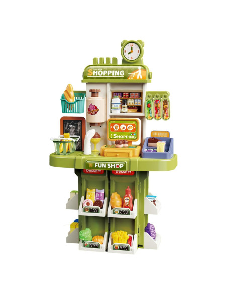 Juego de Supermercado KAMESTORY con Caja Registradora Verde Juego de Supermercado KAMESTORY con Caja Registradora Verde