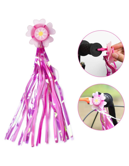 Timbre de Bicicleta Infantil Little World Rosa con Cintas Timbre de Bicicleta Infantil Little World Rosa con Cintas