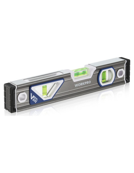 Nivel Torpedo WORKPRO 25.4 cm Aluminio 3 Viales Burbuja Nivel Torpedo WORKPRO 25.4 cm Aluminio 3 Viales Burbuja