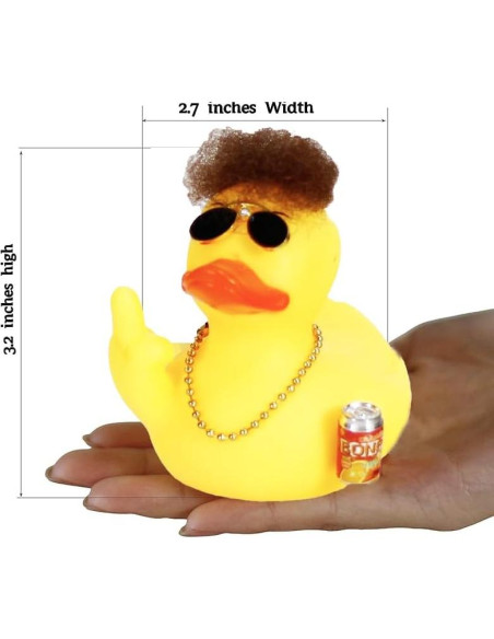 Patito de Goma Amarillo TAOHUAJIANG Decoración Divertida 7.62cm Patito de Goma Amarillo TAOHUAJIANG Decoración Divertida 7.62cm