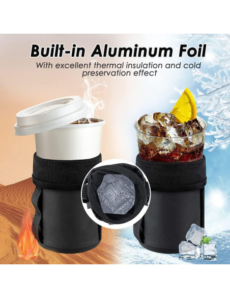 Soporte Aislado para Botella de Agua WOTOW con Correa - Negro Soporte Aislado para Botella de Agua WOTOW con Correa - Negro