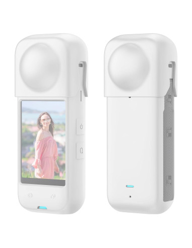Funda de Silicona PULUZ para Cámara Insta360 X4 - Blanca
