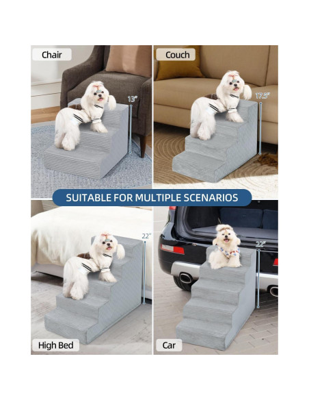 Escaleras para Perros Pequeños Vfrog 3 Pasos 33 cm Antideslizantes Escaleras para Perros Pequeños Vfrog 3 Pasos 33 cm Antideslizantes
