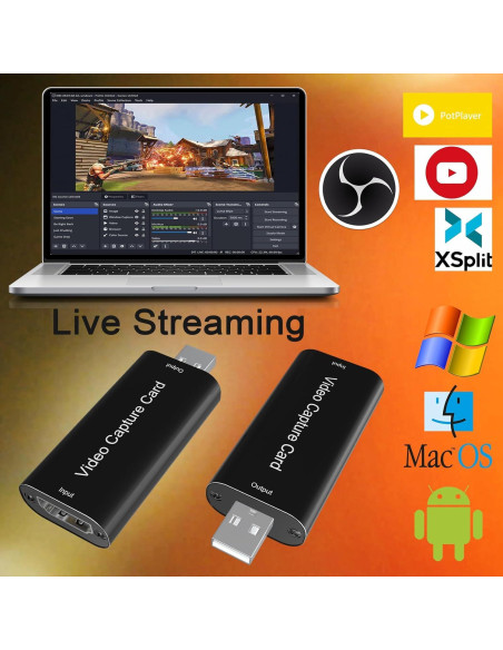 Tarjeta de Captura de Video HDMI 4K DiamondTiger USB 2.0 Tarjeta de Captura de Video HDMI 4K DiamondTiger USB 2.0