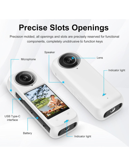 Funda de Silicona PULUZ para Cámara Insta360 X4 - Blanca Funda de Silicona PULUZ para Cámara Insta360 X4 - Blanca