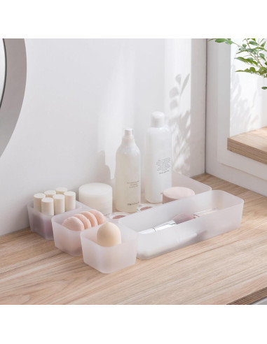 Organizador de Cajón Poeland 5 Pcs Mate Translúcido