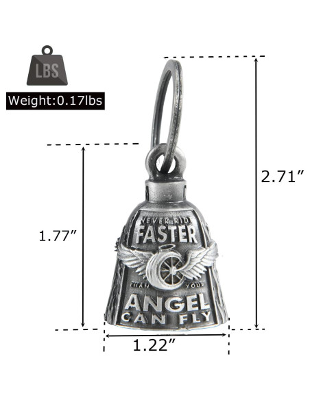 Campana de Motocicleta Dream Apparel Ángel Guardián 6.99cm Campana de Motocicleta Dream Apparel Ángel Guardián 6.99cm