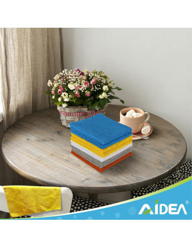 Paños de Microfibra AIDEA 8PK 30x30cm Suaves y Absorbentes