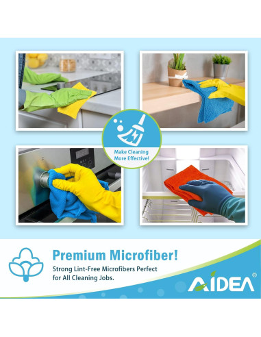 Paños de Microfibra AIDEA 8PK 30x30cm Suaves y Absorbentes