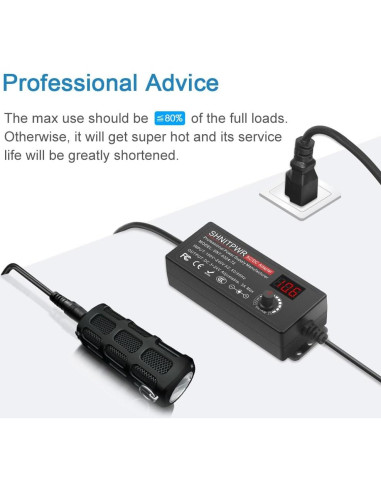 Fuente de Alimentación Ajustable SHNITPWR 72W 3V-24V AC/DC