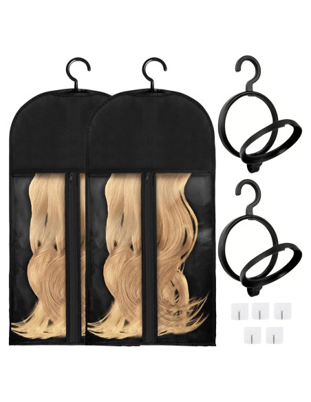 Soporte de Peluca Colgante y Bolsa de Almacenamiento Labooe Soporte de Peluca Colgante y Bolsa de Almacenamiento Labooe