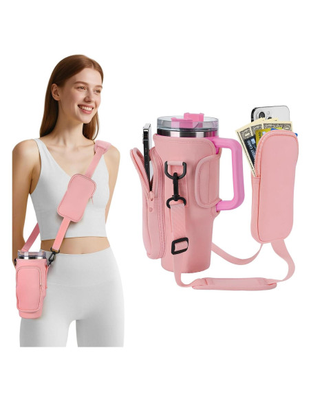 Soporte para Botellas PAMASE Rosa para Taza Stanley 30/40 oz Soporte para Botellas PAMASE Rosa para Taza Stanley 30/40 oz