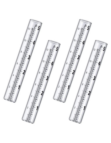 Pluviómetro de Vidrio Frienda 4 Piezas 12.7 cm Escala