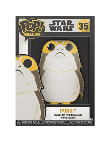 Pin de esmalte coleccionable Funko Pop! Porg - Star Wars - 10.16 cm