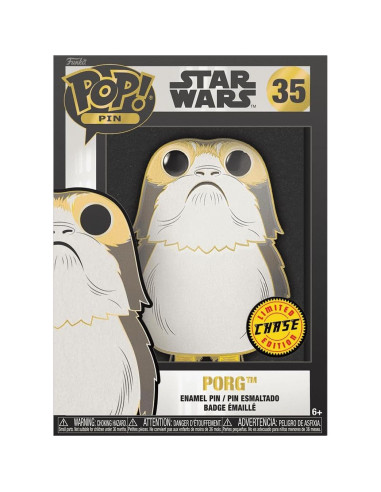 Pin de esmalte coleccionable Funko Pop! Porg - Star Wars - 10.16 cm