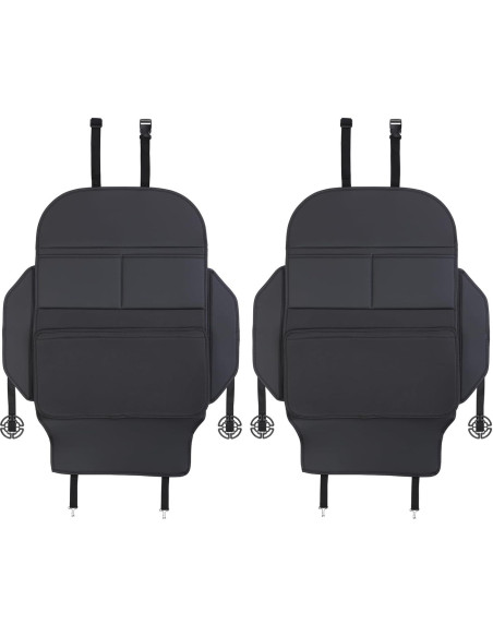 Protector de Asiento Trasero TAIKOO Negro 2 Pcs Organizador Protector de Asiento Trasero TAIKOO Negro 2 Pcs Organizador
