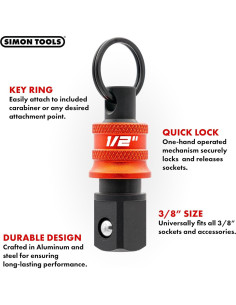 Soporte de Llave de Socket 1/2 Simon Tools - Organizador 3pc 2