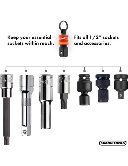 Soporte de Llave de Socket 1/2 Simon Tools - Organizador 3pc Soporte de Llave de Socket 1/2 Simon Tools - Organizador 3pc