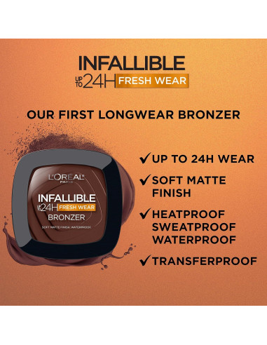 Bronceador en Polvo Mate L'Oreal Paris Infallible 8.8g Oscuro Profundo