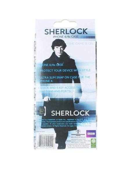 Funda Dura para iPhone 4 Seven20 Sherlock Holmes Negra Funda Dura para iPhone 4 Seven20 Sherlock Holmes Negra