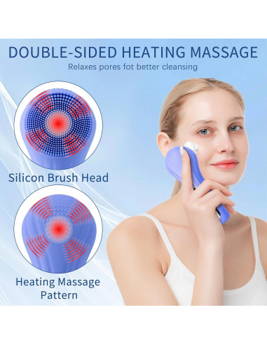 Cepillo Facial Limpiador Eléctrico JURP Azul Impermeable