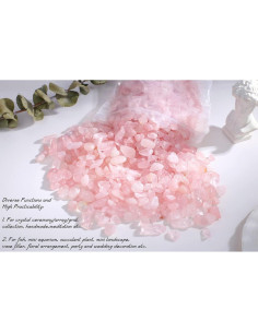 Grava de Cuarzo Rosa Pulido 0.25kg - Piedras Curativas Decorativas 2