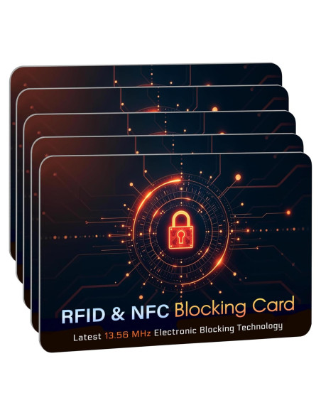 Tarjetas Bloqueadoras RFID SaiTech IT - 5 Paquete Naranja Tarjetas Bloqueadoras RFID SaiTech IT - 5 Paquete Naranja