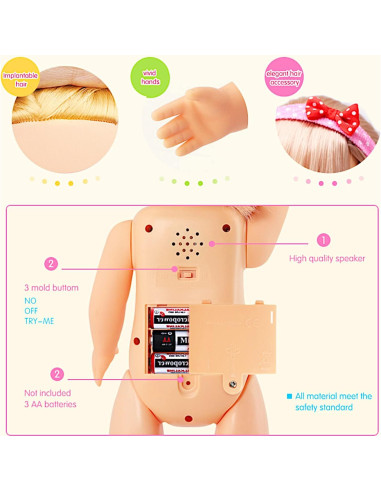 Muñeca Caminante Interactiva POCO DIVO 43 cm Niña Cantante
