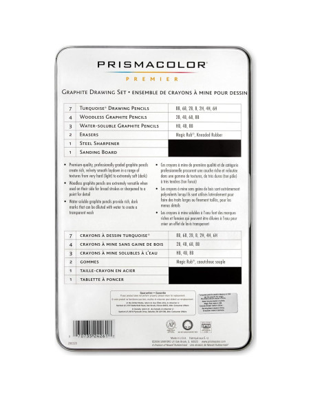 Set de Lápices de Dibujo de Grafito Prismacolor Premier 18 Piezas Set de Lápices de Dibujo de Grafito Prismacolor Premier 18 Piezas