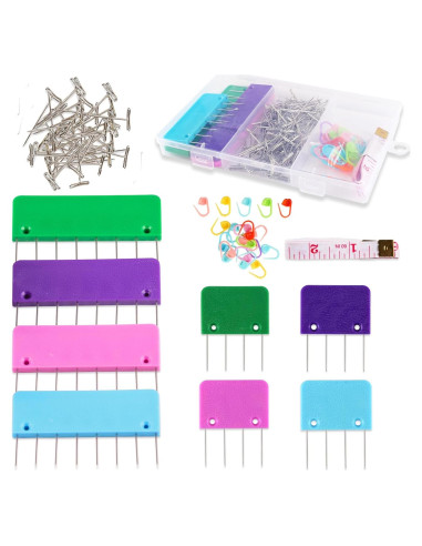 Kit de Bloqueo de Ganchillo Svartur con 8 Peines y 100 Pines