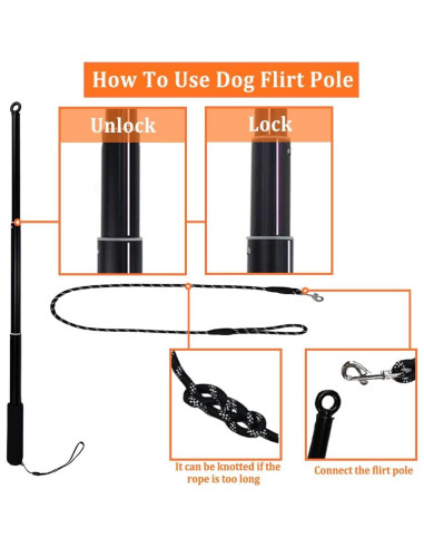 Palo de Coqueteo para Perros ASOCEA, Juguete Interactivo 69.85 cm