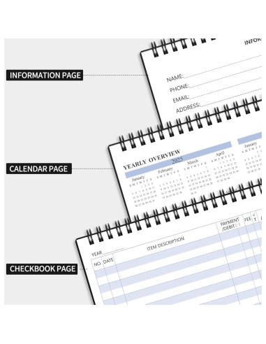 Registro de Cheques Blugool Mediano Negro 106 Páginas