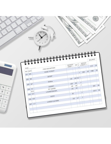 Registro de Cheques Blugool Mediano Negro 106 Páginas