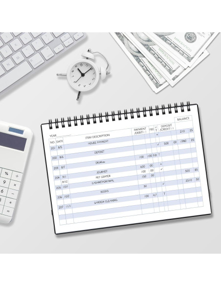 Registro de Cheques Blugool Mediano Negro 106 Páginas Registro de Cheques Blugool Mediano Negro 106 Páginas